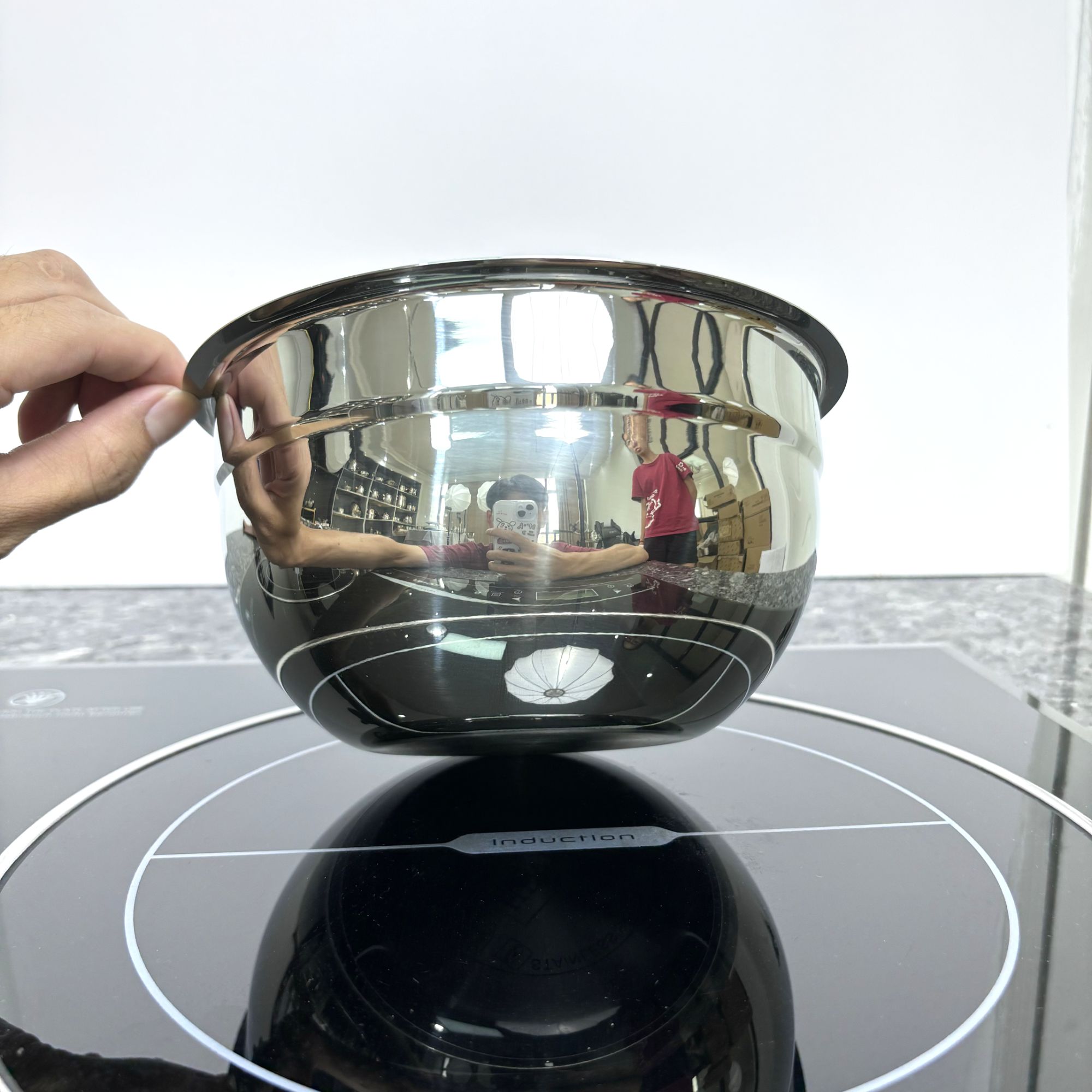 16cm亮面打蛋盆18/10材质家用沙拉搅拌碗专用料理