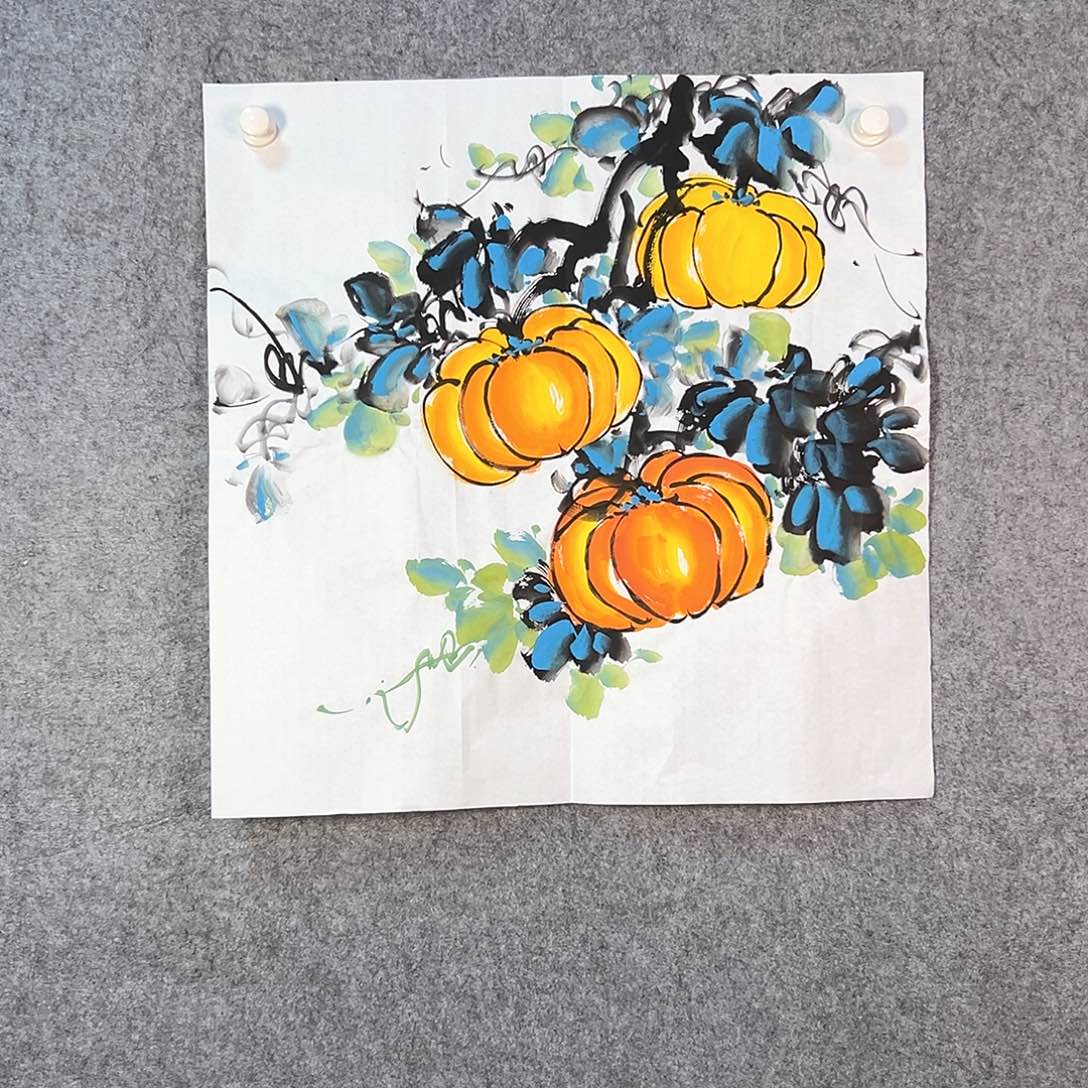 国画452 山水黔城市中心的一栋