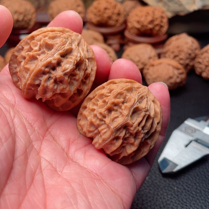 文玩核桃把件39自然桩苹果园