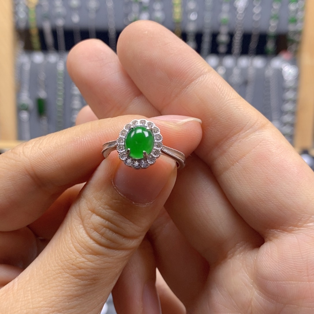 翡翠银S925镶嵌颈饰46号