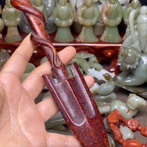 和田玉未镶嵌摆件新***缘