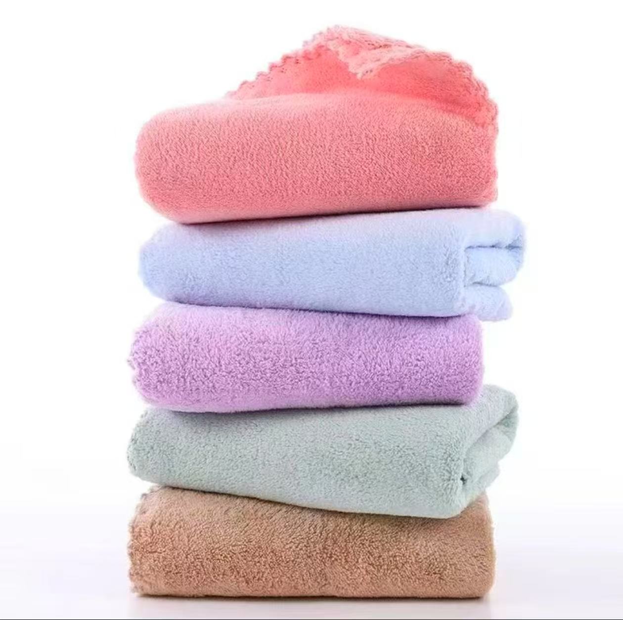 【琪琪宠粉】家用吸水珊瑚绒毛巾 到手一条 （颜色随机）