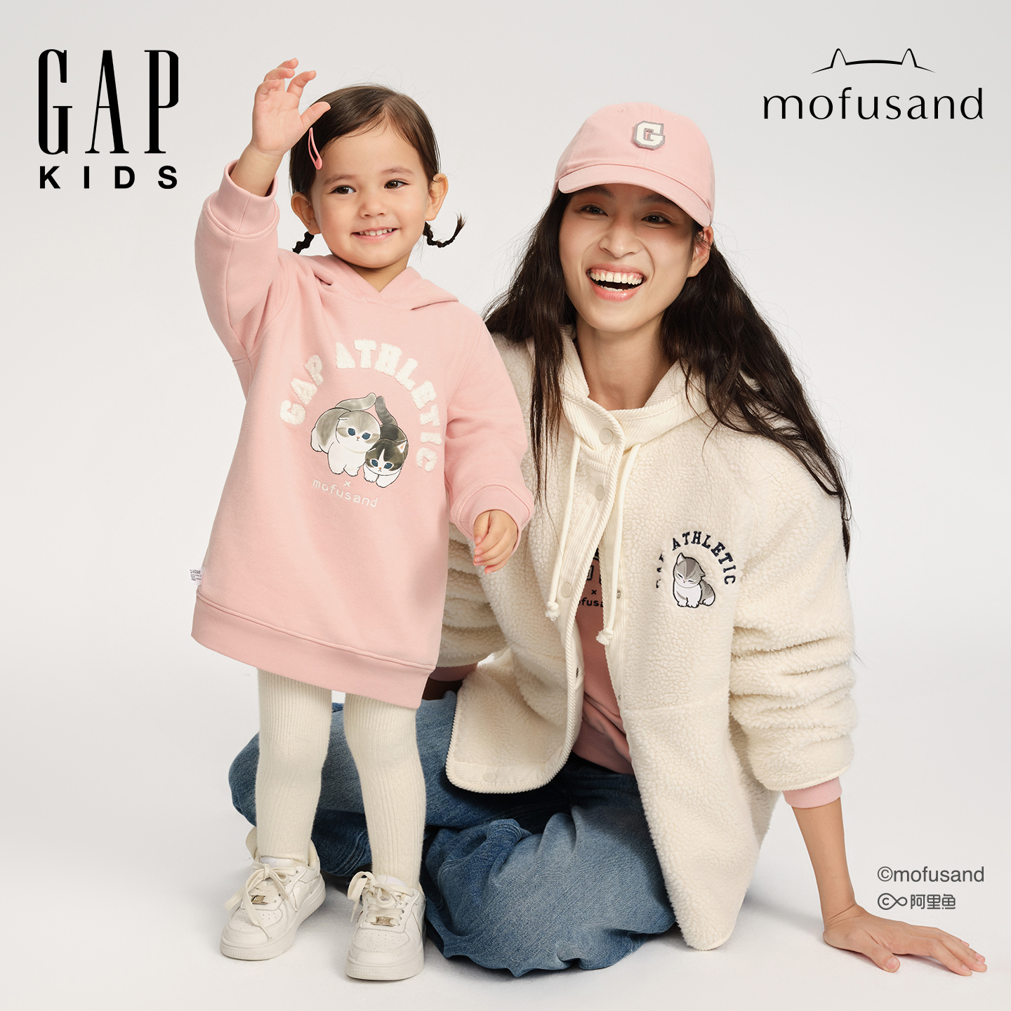【mofusand 猫福珊迪联名】Gap女幼童2025秋季新款连衣裙804586