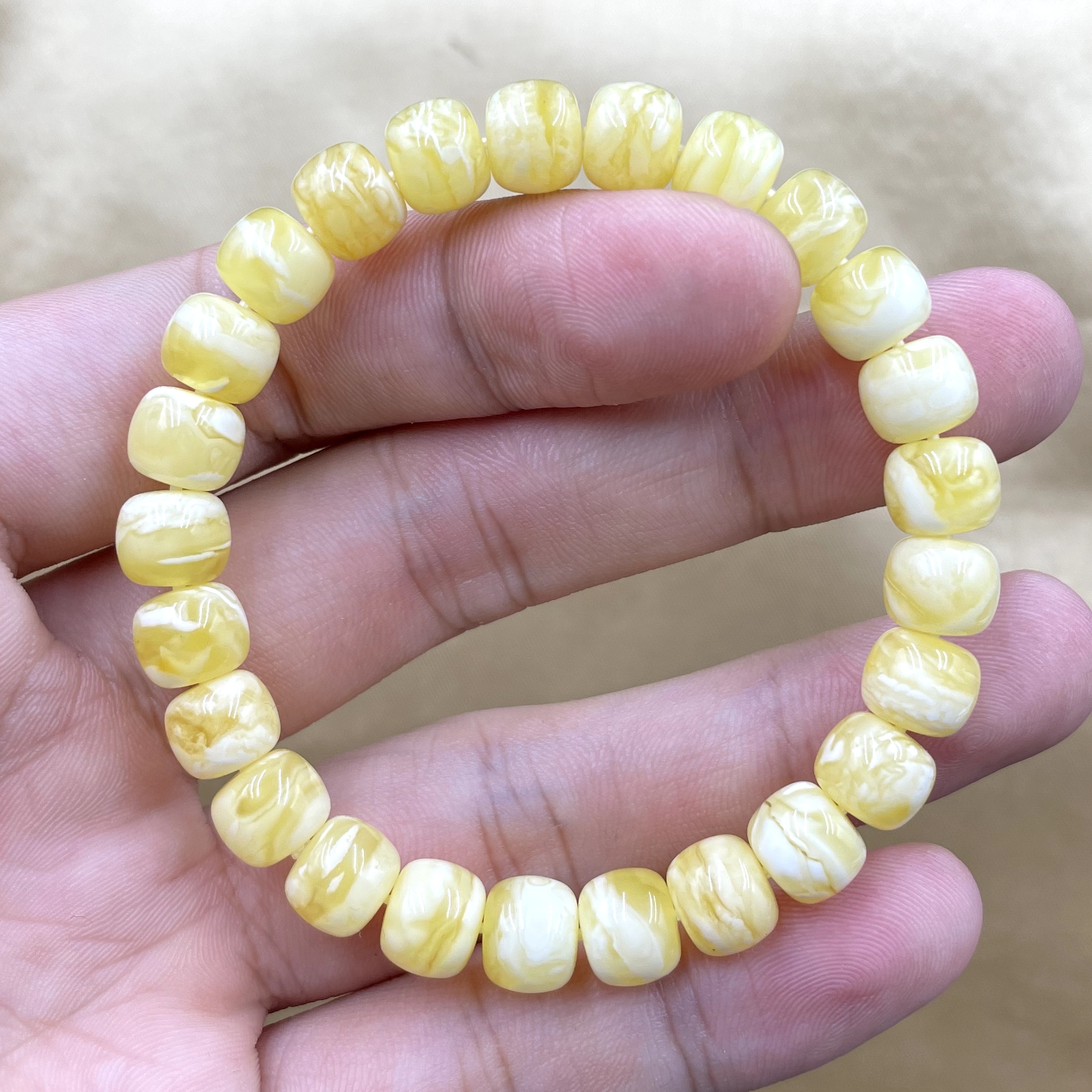 原矿俄料蜜蜡老型手串同料金瓷白虎皮无敌妖孽黄金比例1:1尺寸8×7