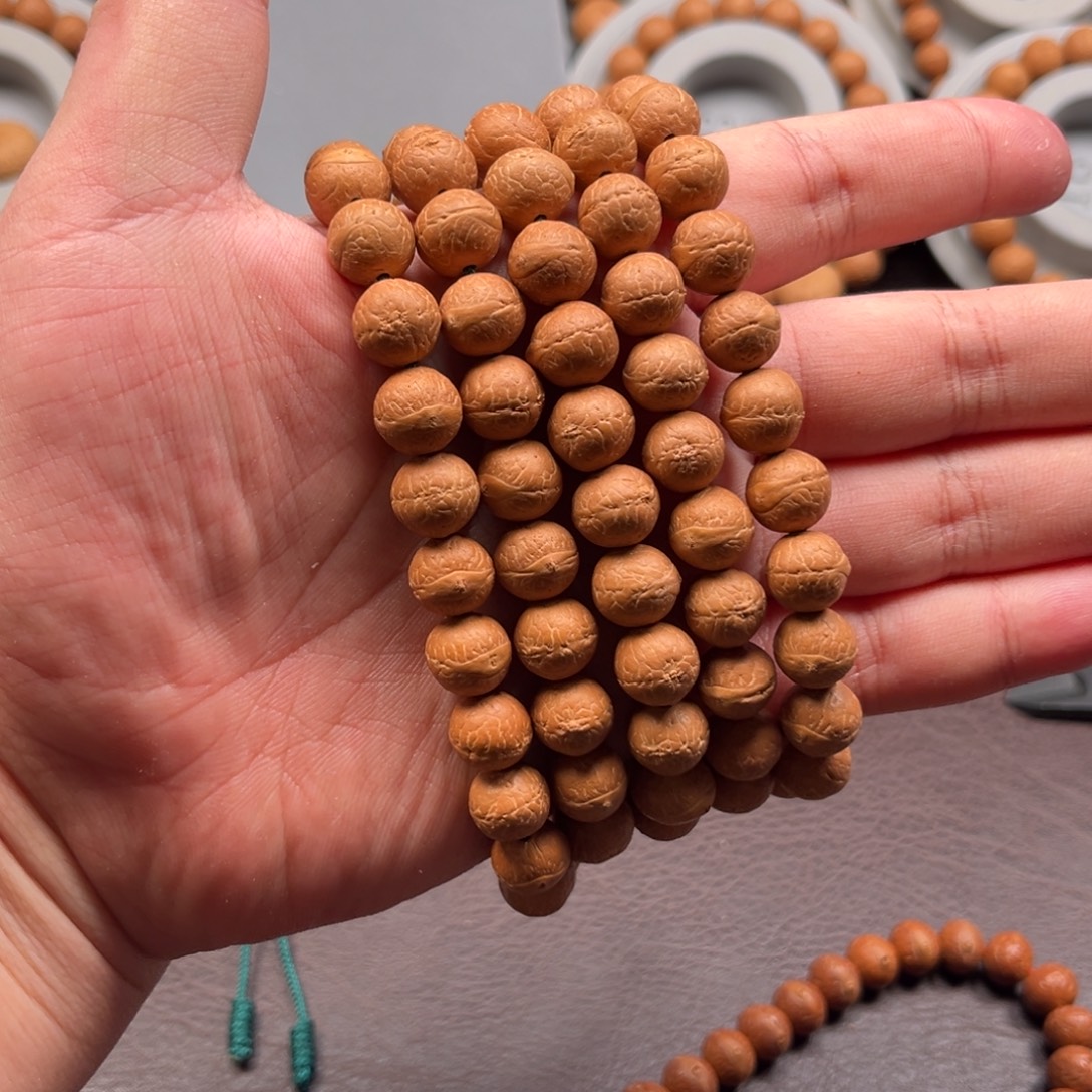 手串凤眼菩提10.7-11圆桩鼓眼油皮脖挂