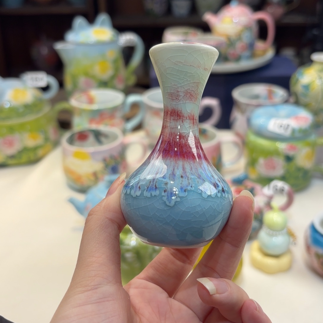 景德镇手绘高温釉下彩陶瓷茶具
