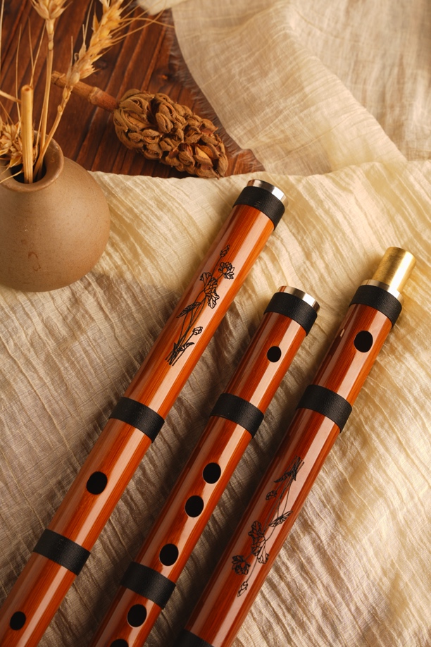 《风起款》小钢炮plus款黑色棉线竹笛（风吟笛箫）传统新工艺高级