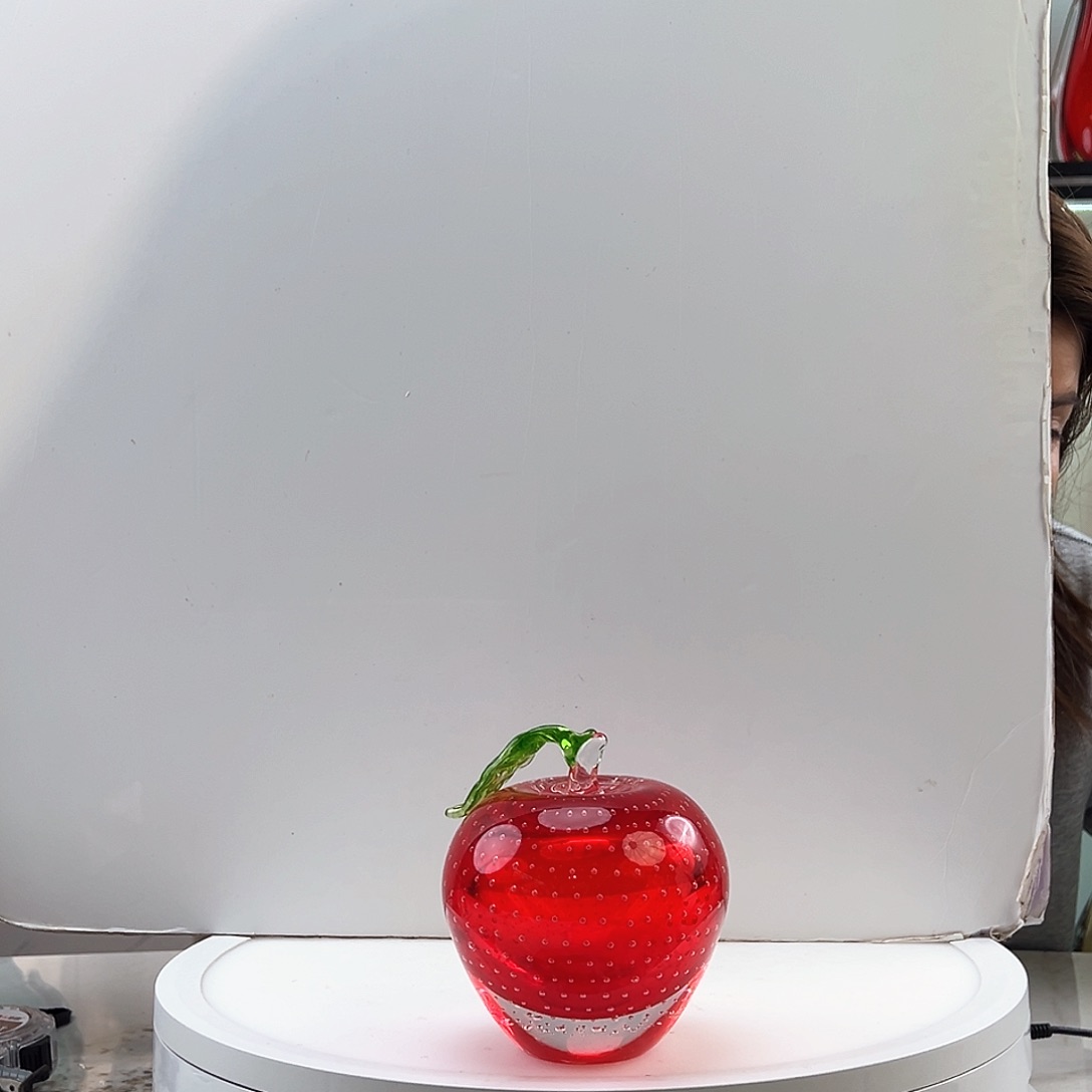 茶盏琉璃水晶苹果