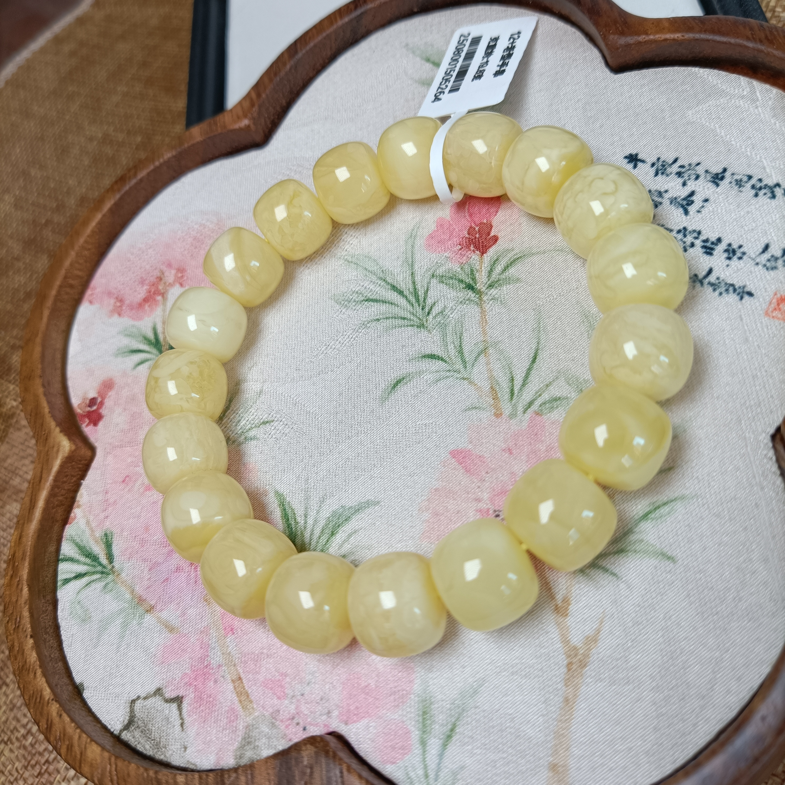 12.2珠径天然浓白蜡妖花蜜蜡老型手串~俄料~原矿~精品~5264