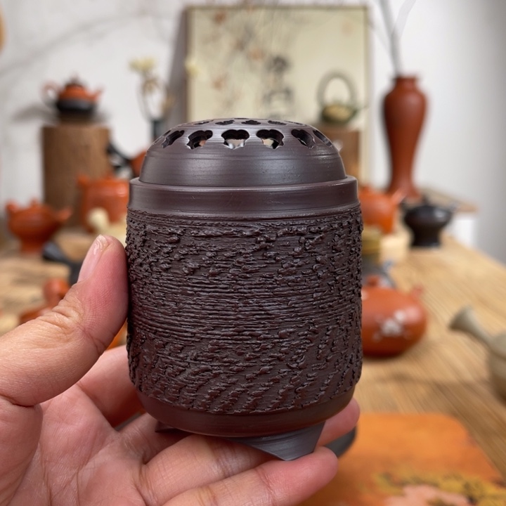 万古一休手作香炉