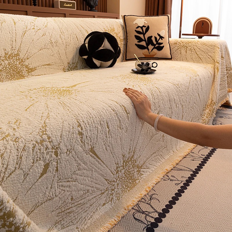 秋冬季2025新款毛绒高级感沙发盖布四季通用沙发巾一整张全包套罩