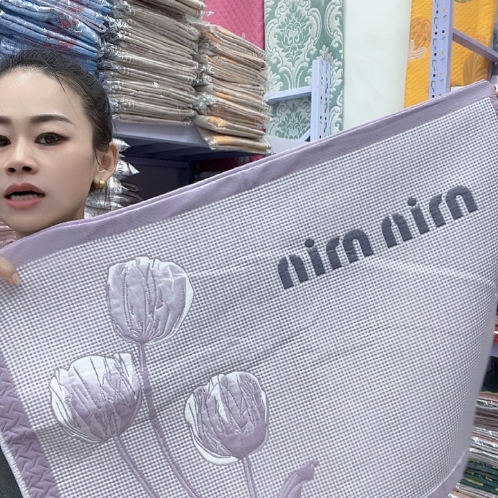 棉紫色郁金香纯棉