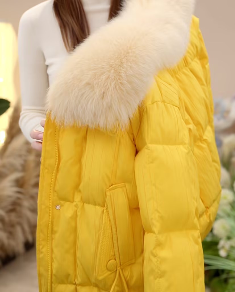 【ss】-气质时尚保暖百搭保暖洋气大毛领女士羽绒服