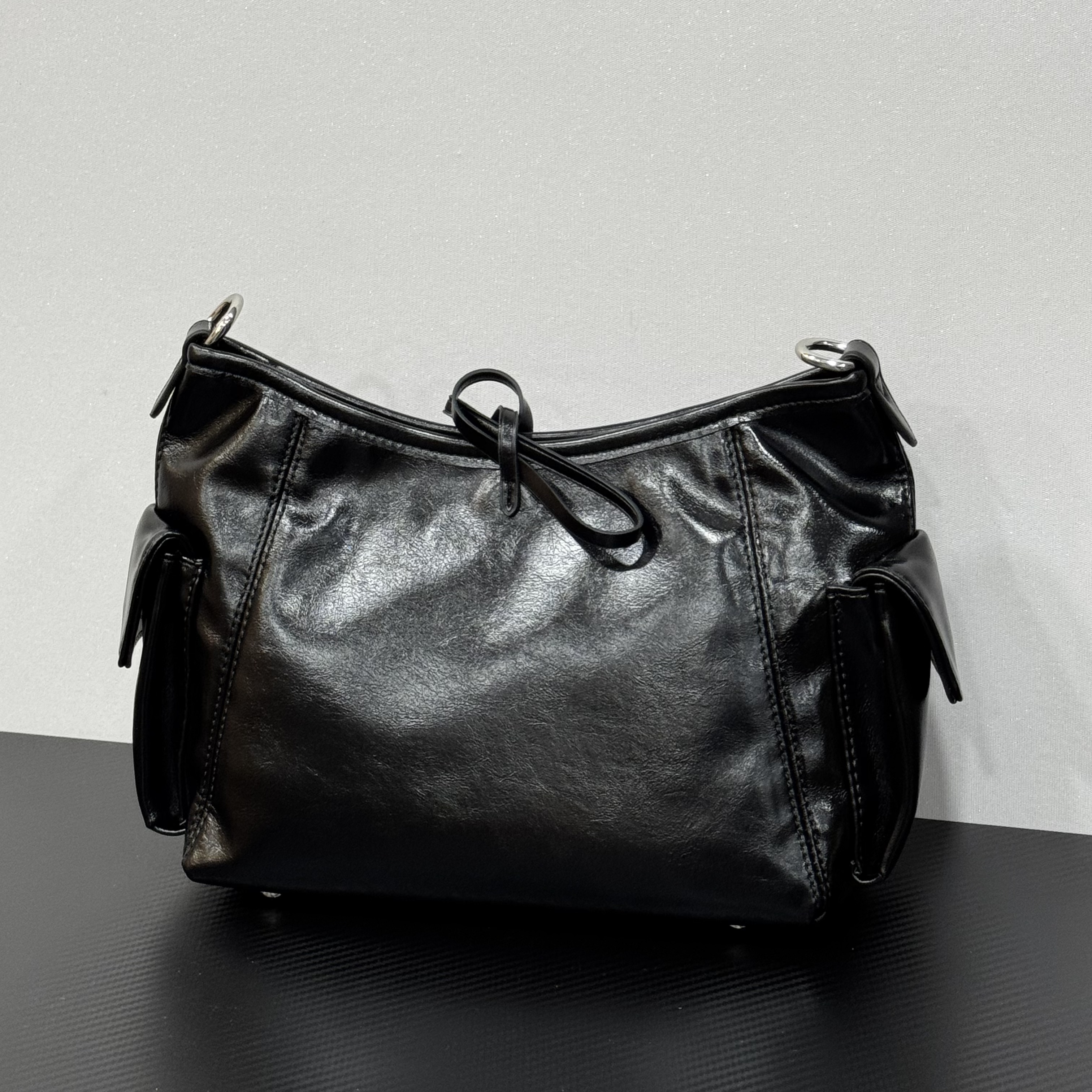 手工真皮包-H6013-武露-中-黑