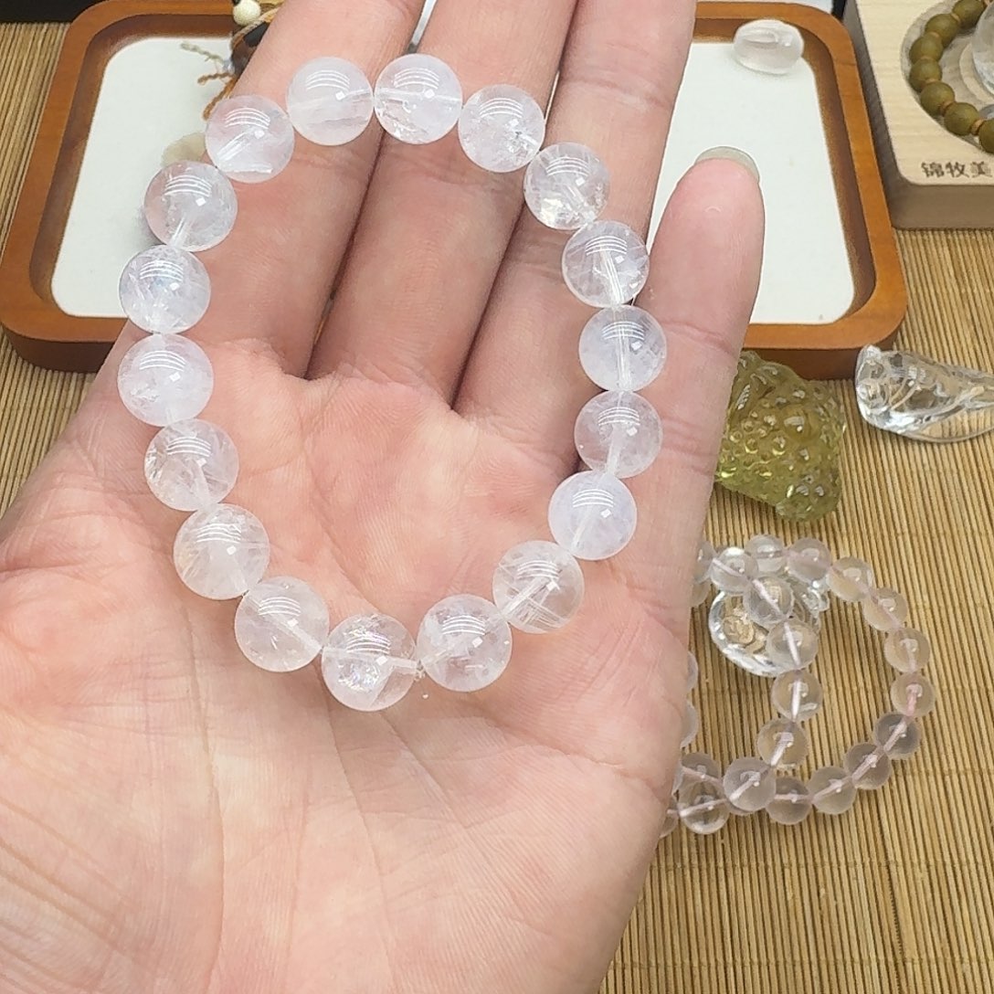 毛***毛水晶银S925镶嵌手链