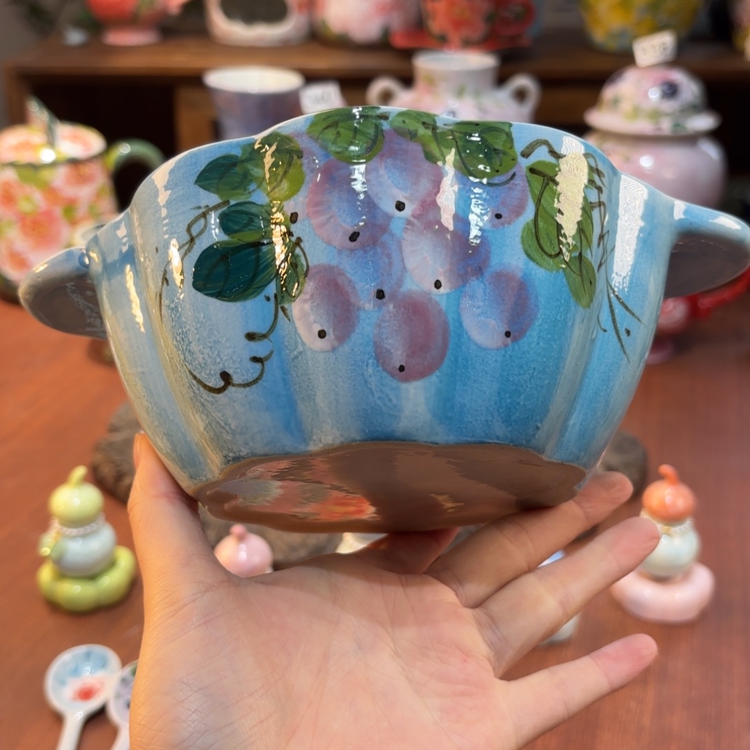 景德镇手绘高温釉下彩陶瓷茶具