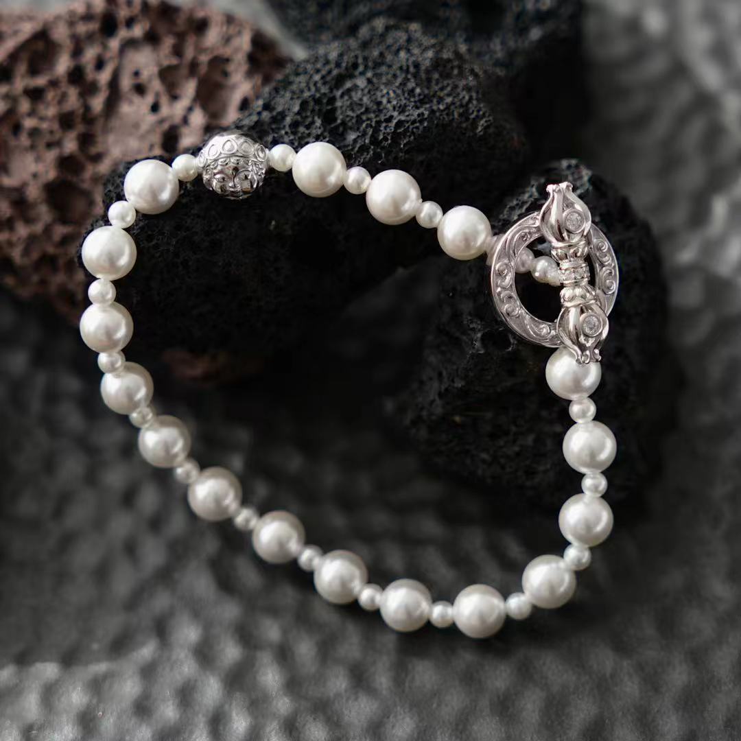 925银手链 【顺心顺意手串】心念绿度母单圈男女同款百搭手串mnx