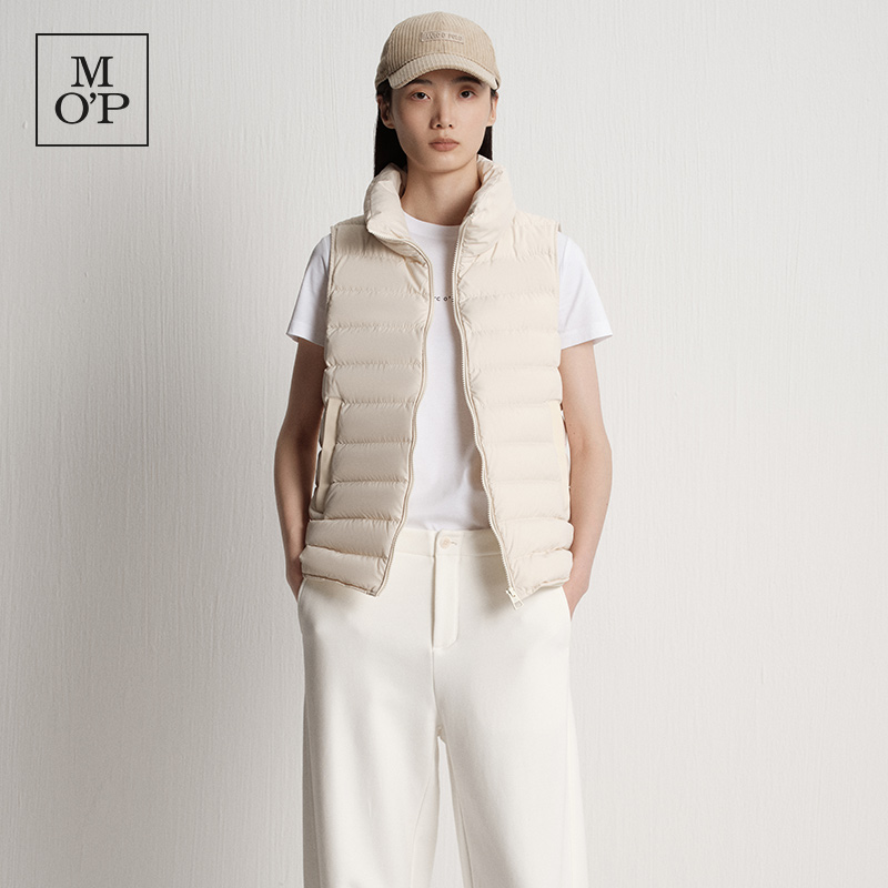 Marc O'Polo/MOP2025冬季新款时尚保暖立领轻薄羽绒马甲女款休闲