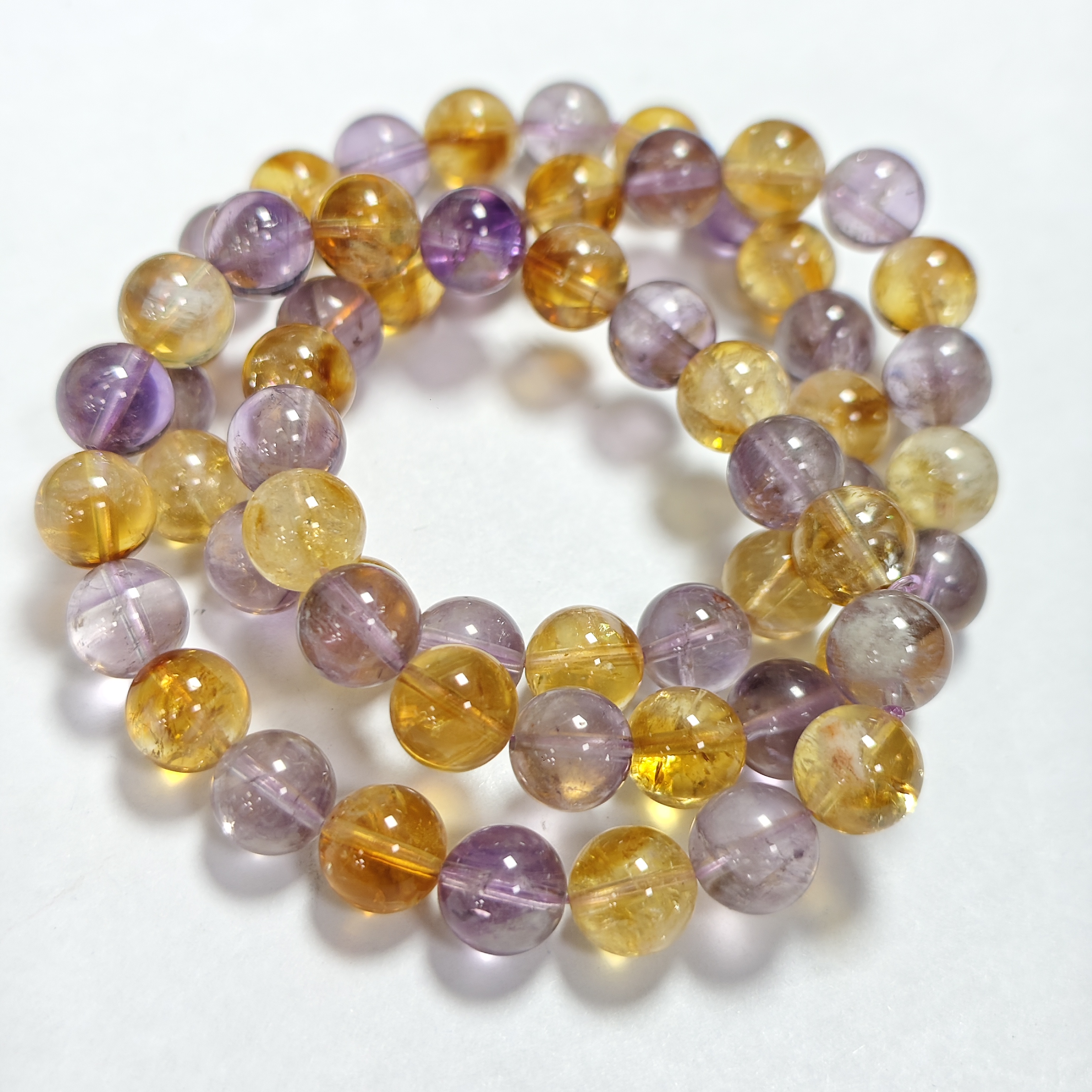 【书记甄选】天然紫黄水晶单圈手链 多样性发一件 约9mm 8254GY