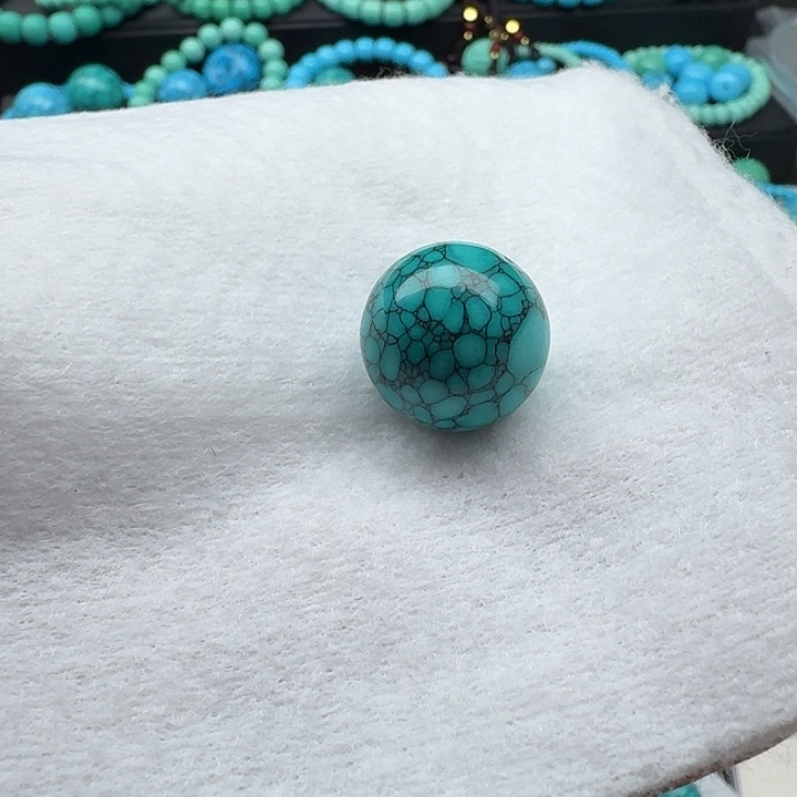 卡19➕绿水草纹圆珠 单珠一颗