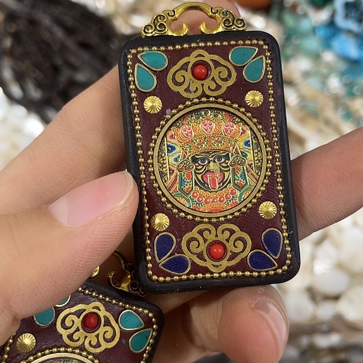 玛瑙/玉髓合金珠宝半成品一个红色札记拉姆