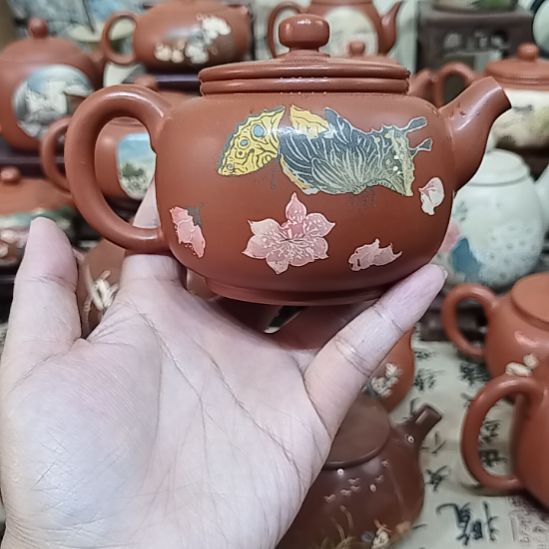 红泥茶壶建水紫陶手工壶