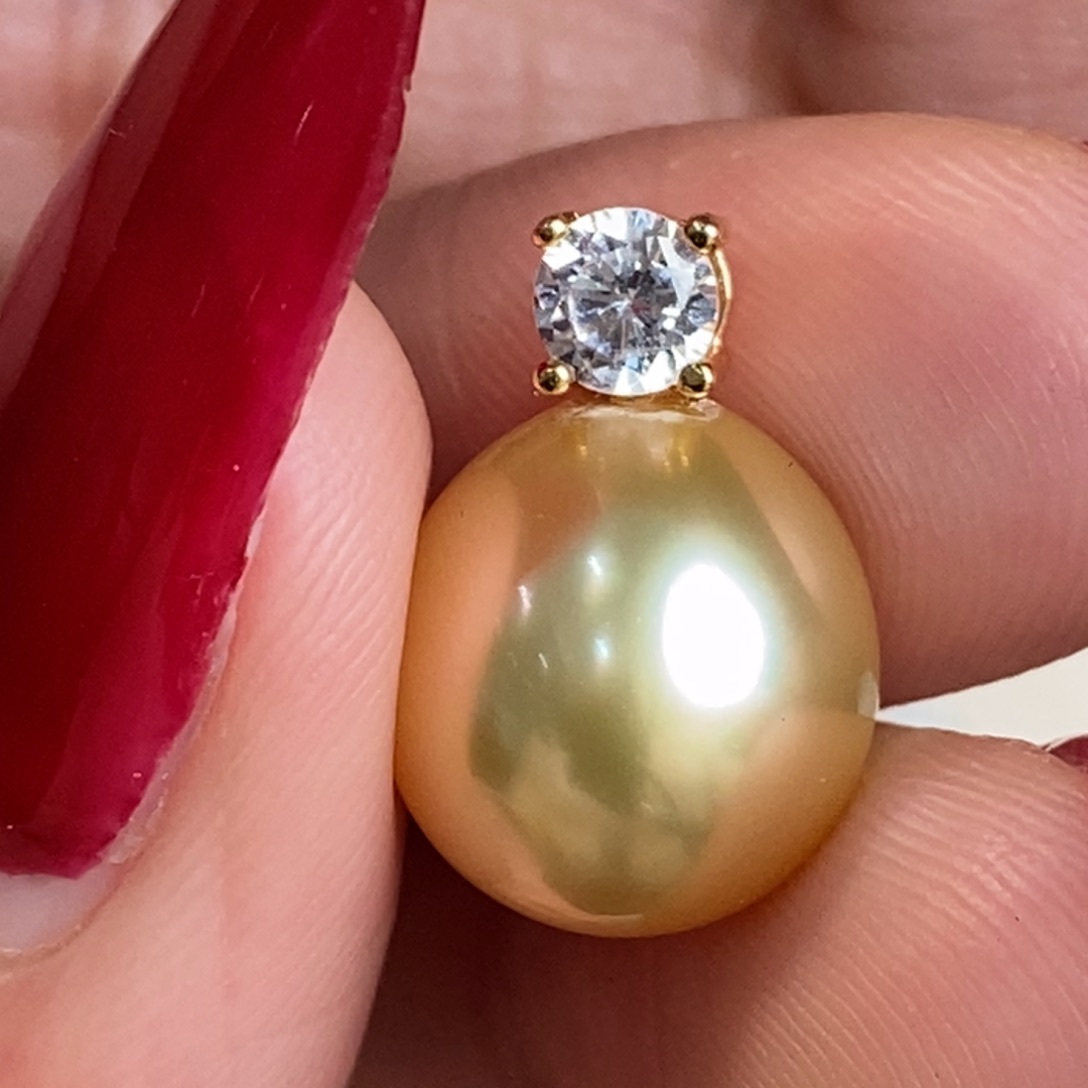 海水珍珠颈饰银S925镶嵌