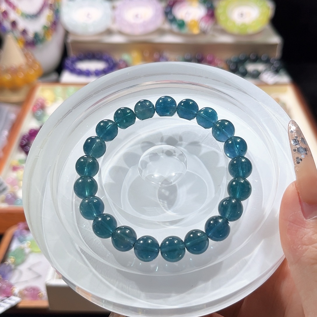 未镶嵌手链萤石孔雀蓝绿福利价