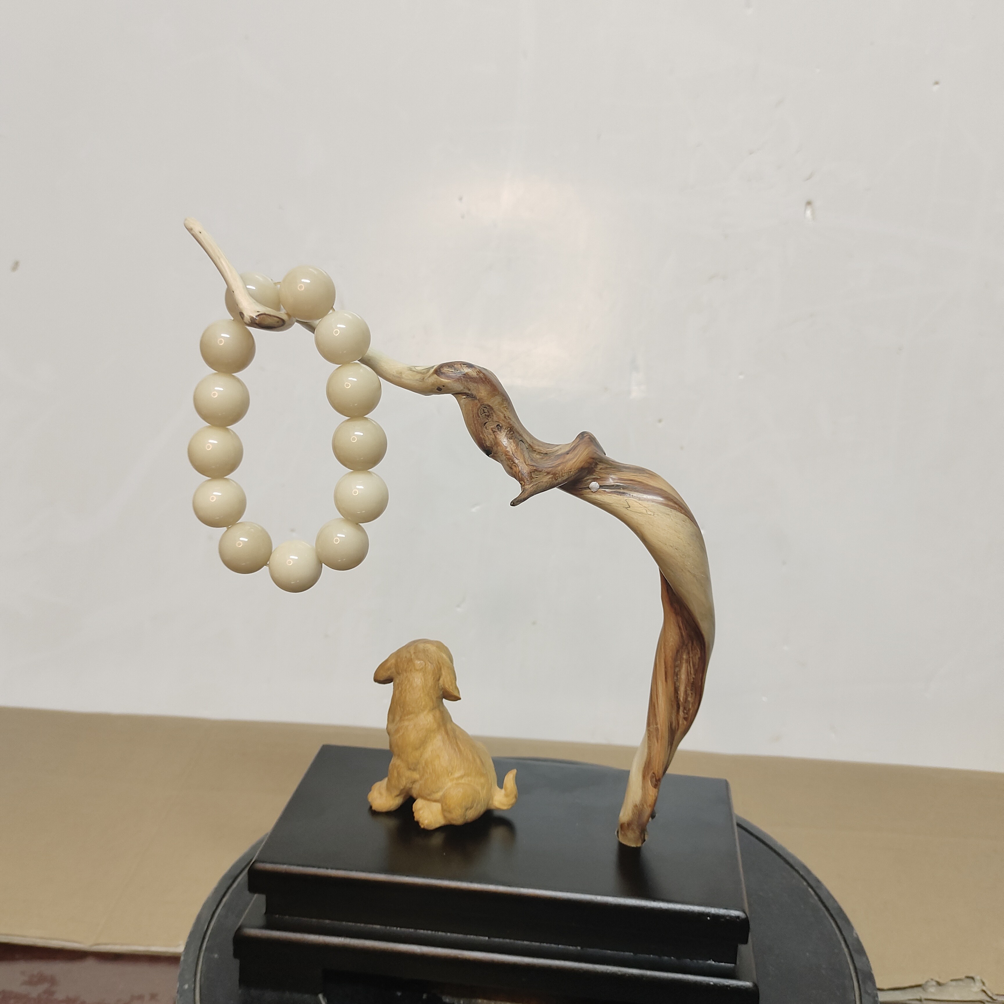 陈化扭曲双色独棵造型飘枝崖柏摆件