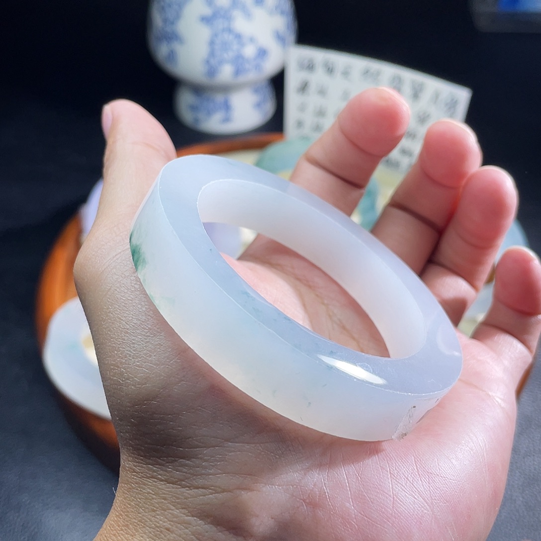 定制翡翠未镶嵌缅甸天然翡翠A货55-56