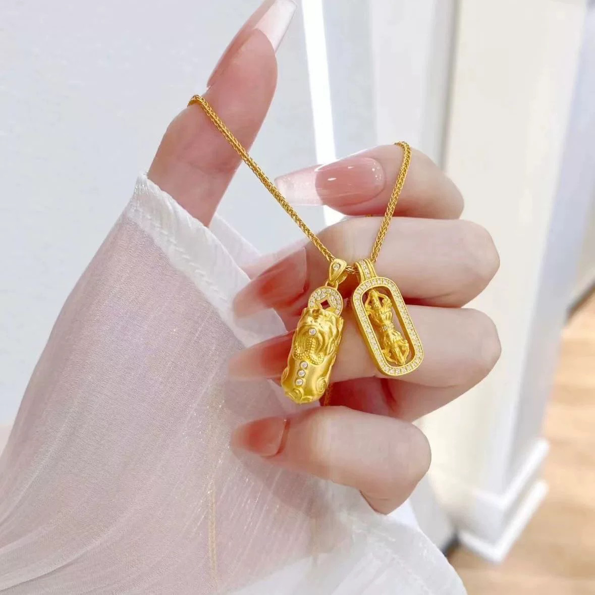 吊坠足银 气质吊坠轻奢时尚