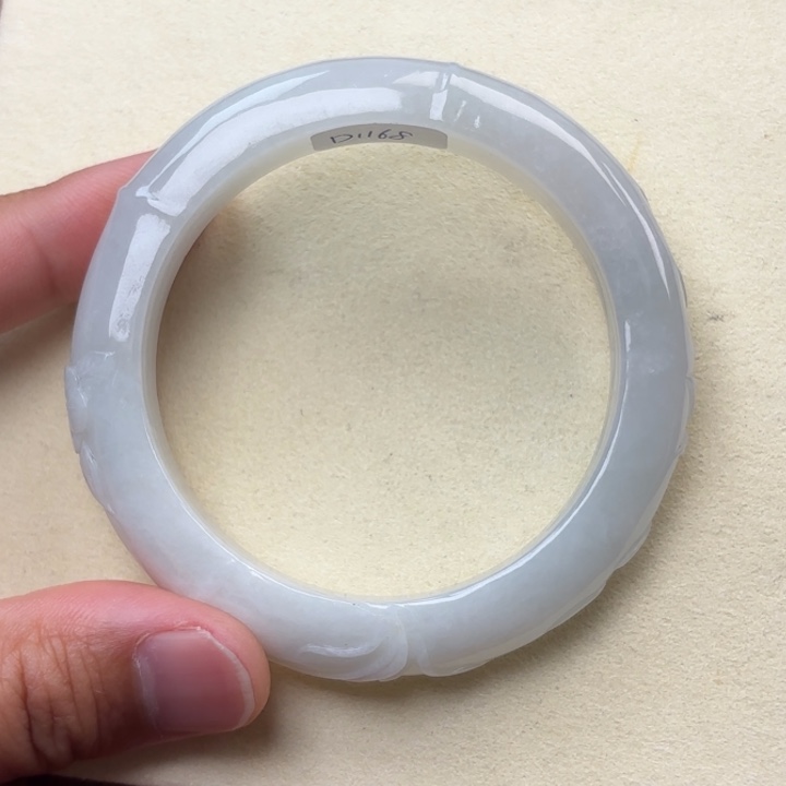 翡翠未镶嵌手镯54竹节217