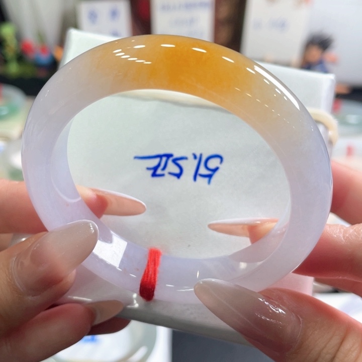 翡翠未镶嵌手镯51.3圈 特色料