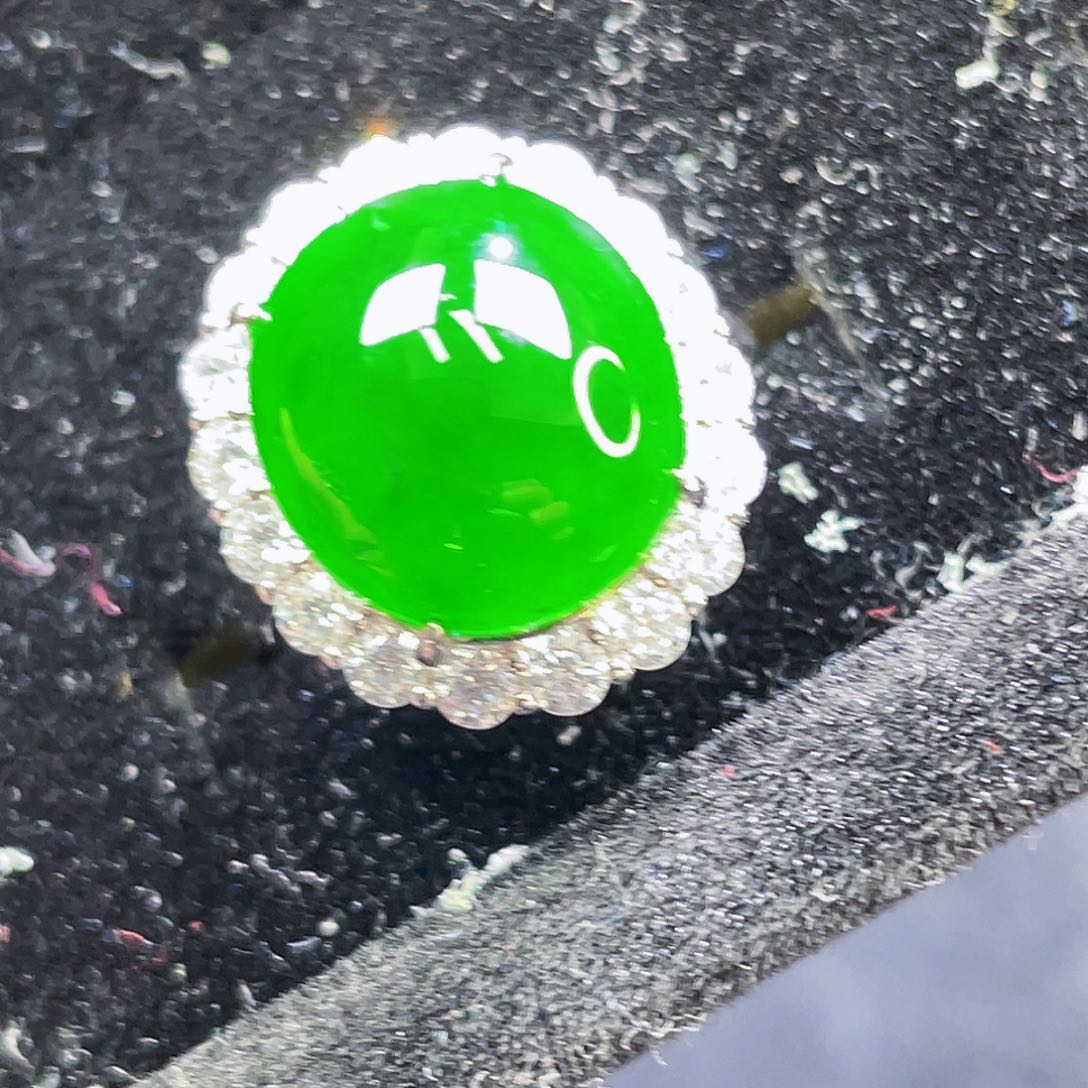 翡翠颈饰银S925镶嵌48，