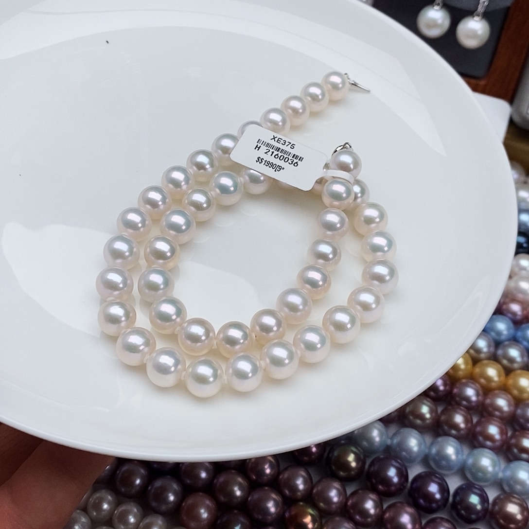 淡水珍珠银S925镶嵌颈饰