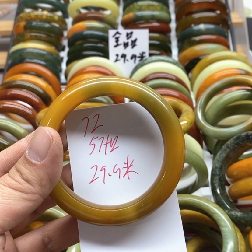 【闪购商品】蛇纹石玉手镯未镶嵌用****7