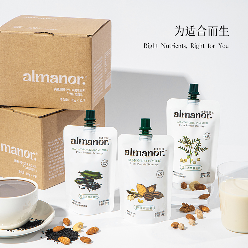 【直播】almanor奥蔓庄园豆香满溢组合巴旦木豆乳鹰嘴豆乳黑芝麻奶