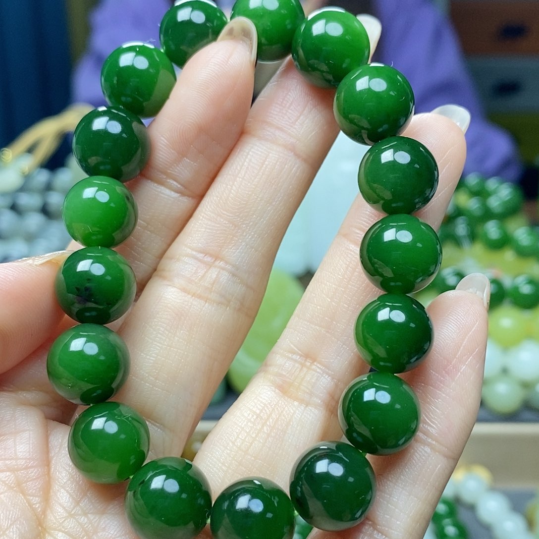 和田玉（碧玉）手链未镶嵌