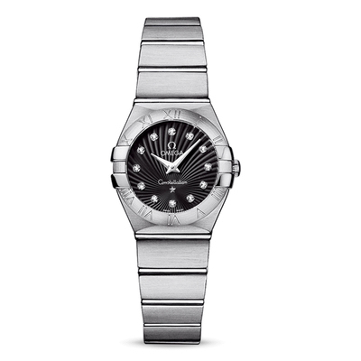 99新 Omega/欧米茄 佳宝女表/星座/钻刻/放射纹黑盘