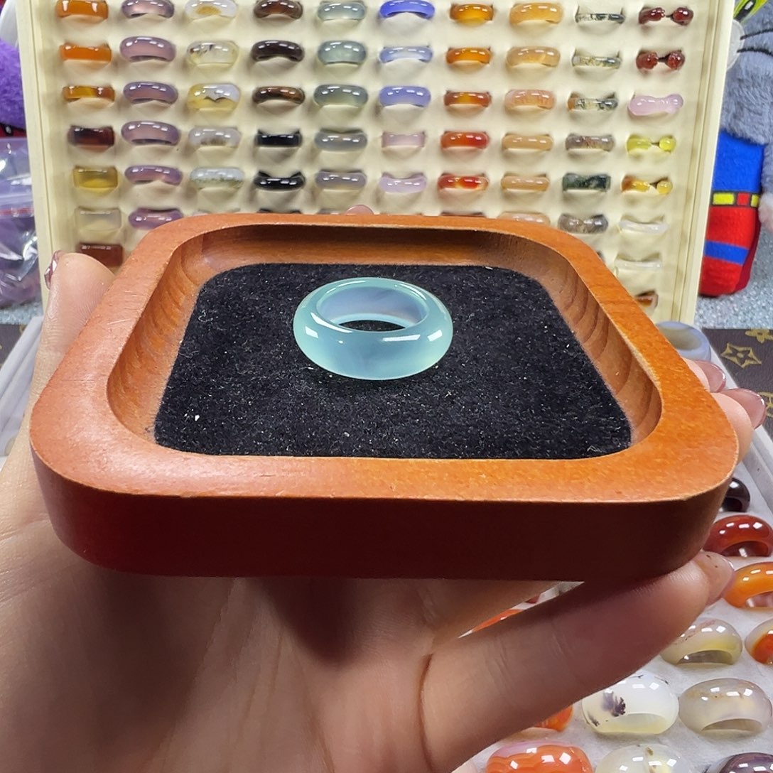 -***玛瑙/玉髓未镶嵌戒指A4不退换19.5港22