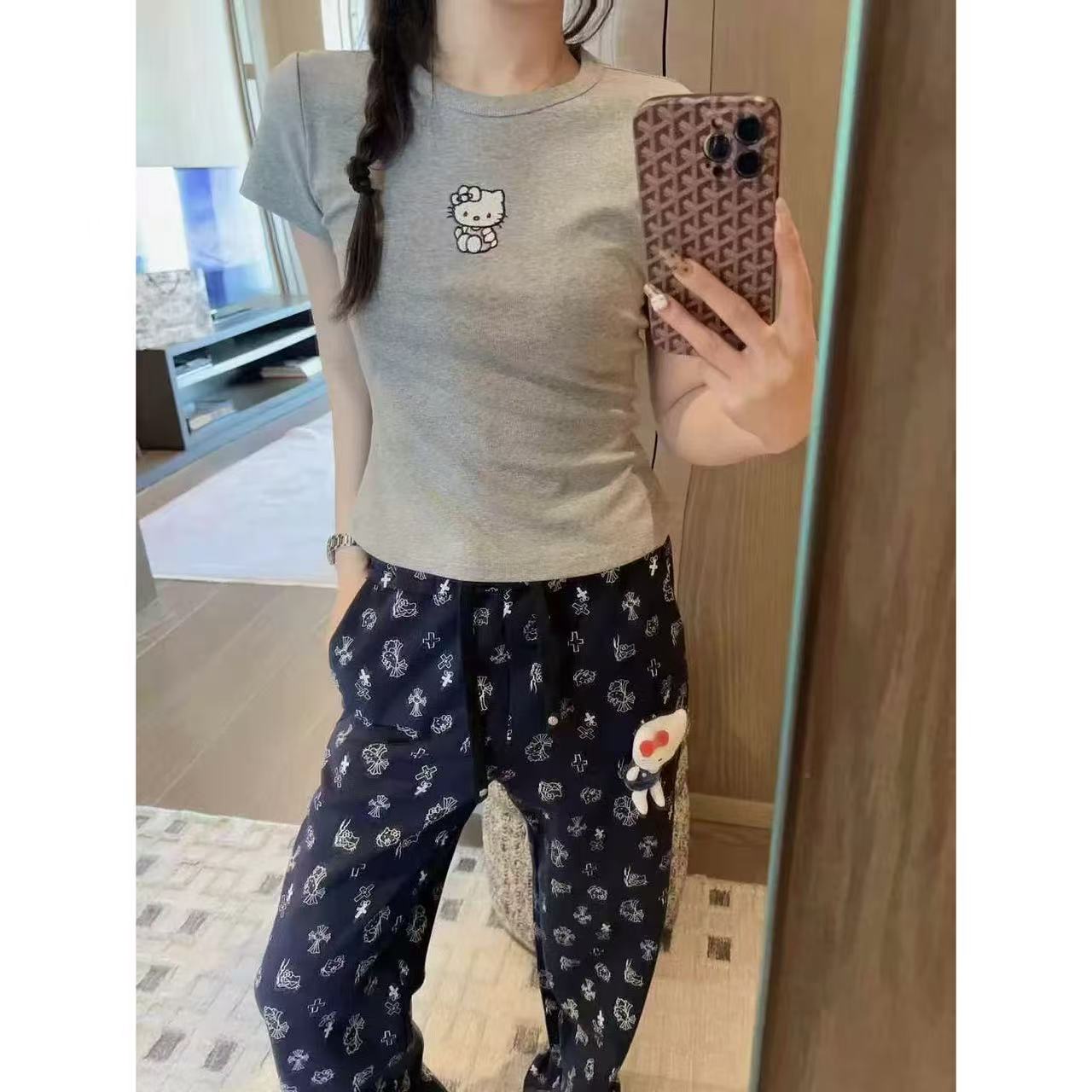 徐秋阳 居中kt（小版型）春夏新款百搭时尚休闲短袖12508