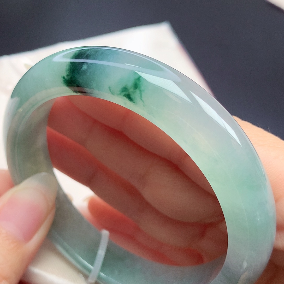 翡翠未镶嵌手镯58.4圈口