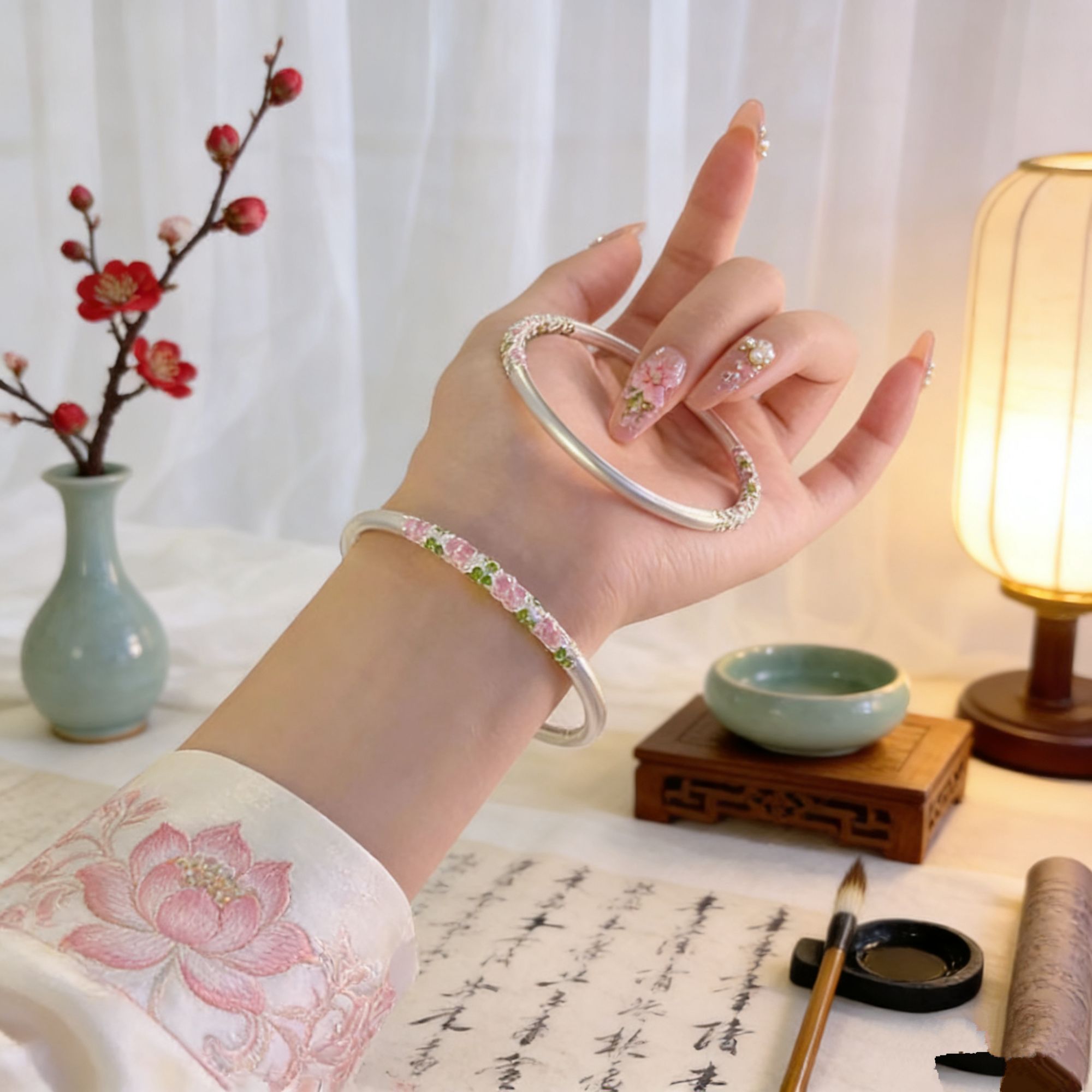 【珐琅梅花】宫廷复古显白显年轻时尚款