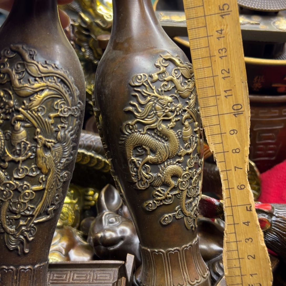 铜摆件欢迎欢迎你