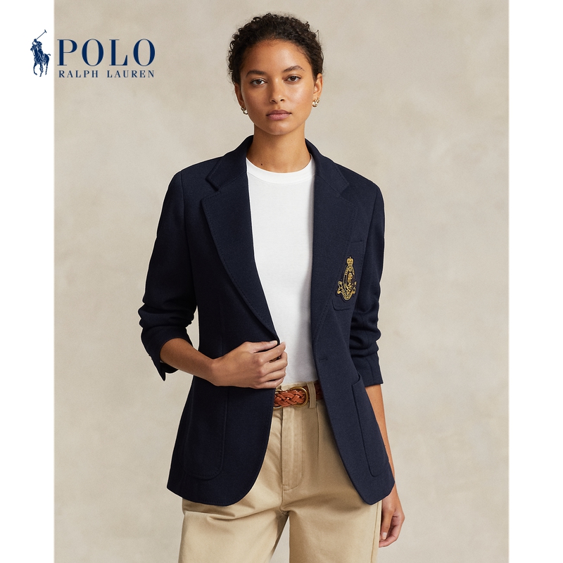 Ralph Lauren/拉夫劳伦女装 经典修身版徽标饰章西装外套RL24795