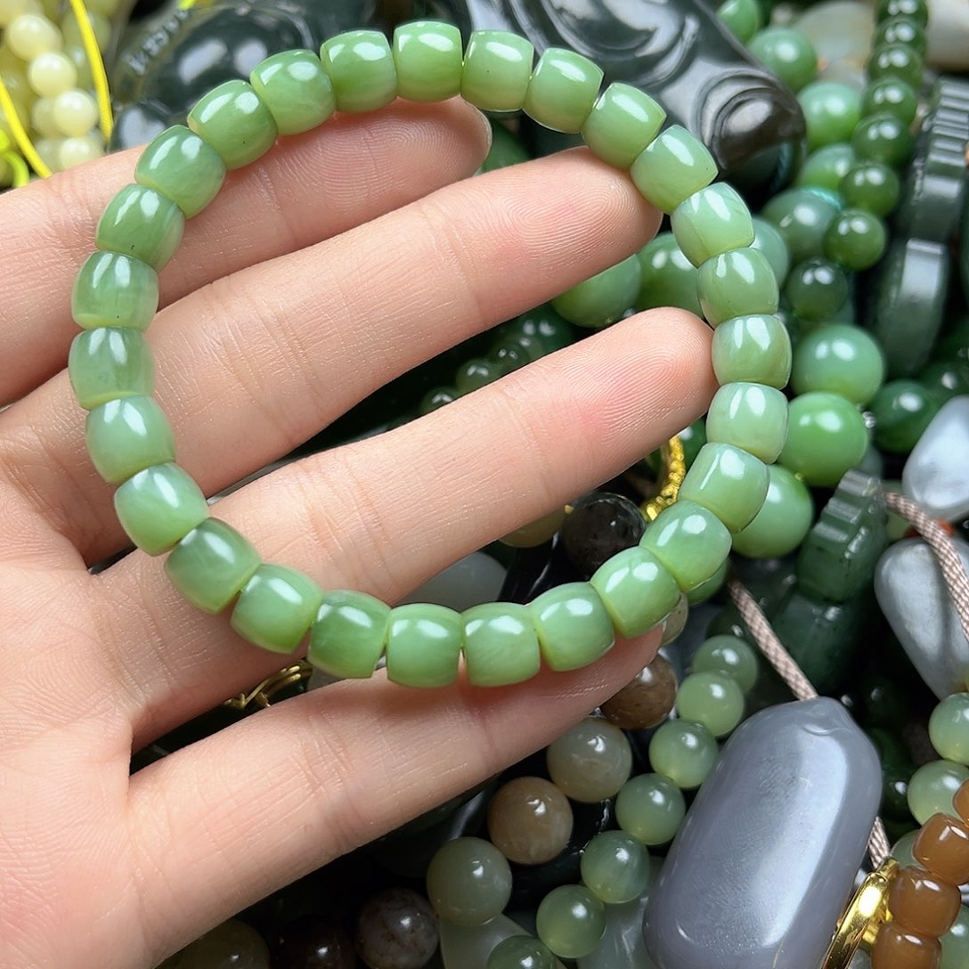 和田玉（碧玉）未镶嵌手串