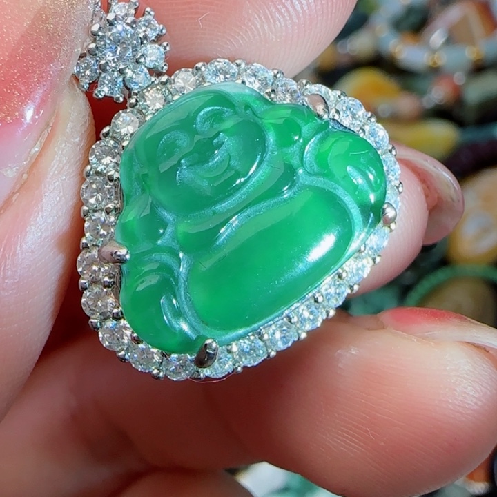 翡翠颈饰未镶嵌天然A货37