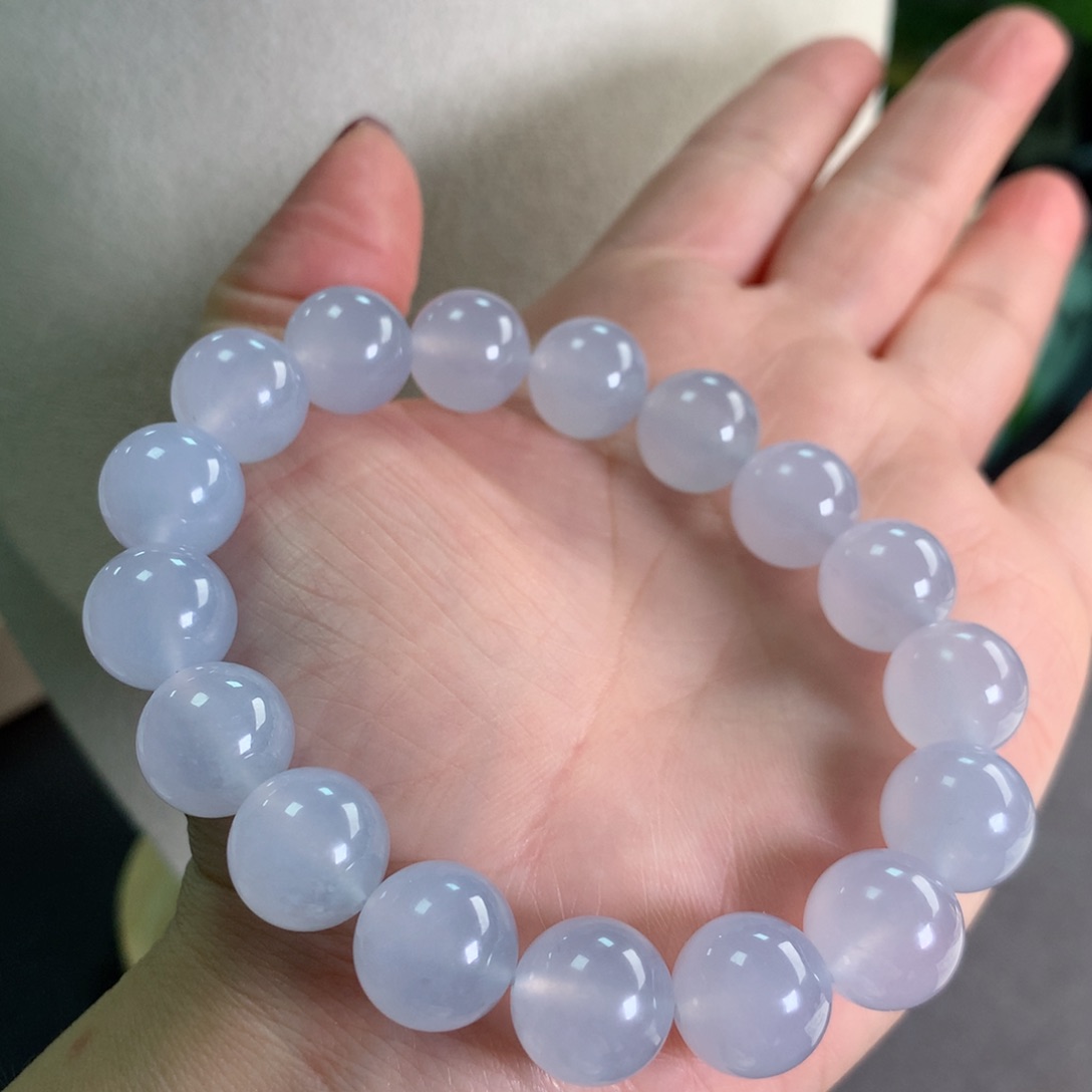 翡翠手串未镶嵌紫底