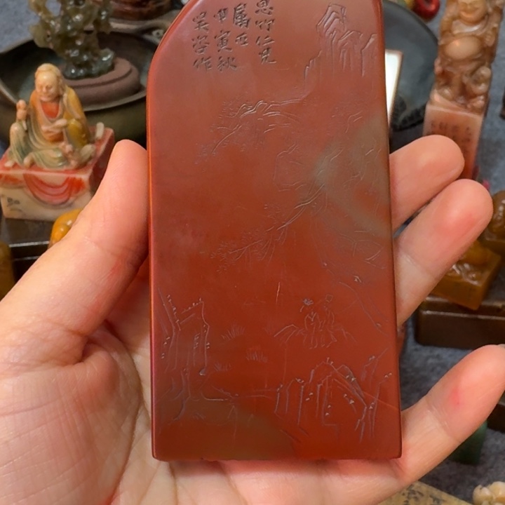 閒***展石材手工艺品摆件