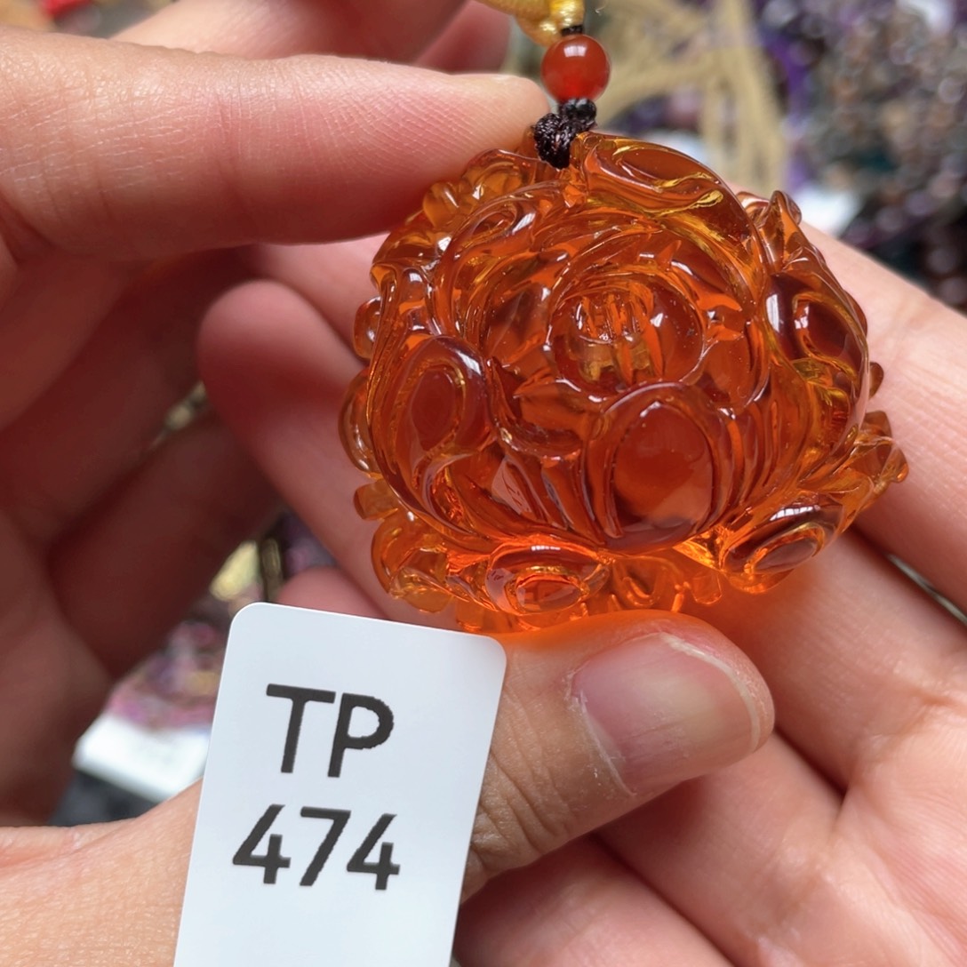 琥珀颈饰未镶嵌吊坠